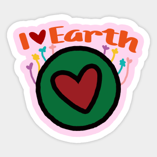 I Love Earth Sticker